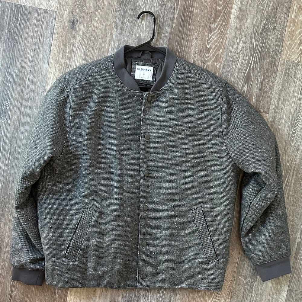 Old Navy Men's Charcoal Bomber Jacket